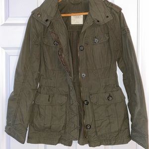 Olive green jacket from Abercrombie & Fitch